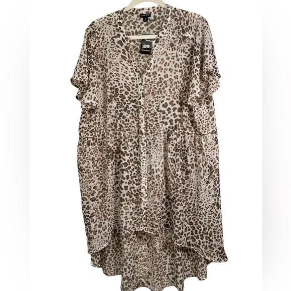 NEW Torrid Lexie Babydoll Cheetah Tunic - Picture 3 of 8